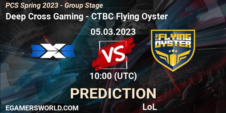 Deep Cross Gaming - CTBC Flying Oyster: прогноз. 11.02.2023 at 11:00, LoL, PCS Spring 2023 - Group Stage