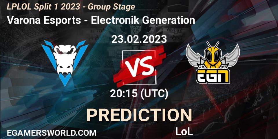 Varona Esports - EGN Esports: прогноз. 23.02.2023 at 20:15, LoL, LPLOL Split 1 2023 - Group Stage