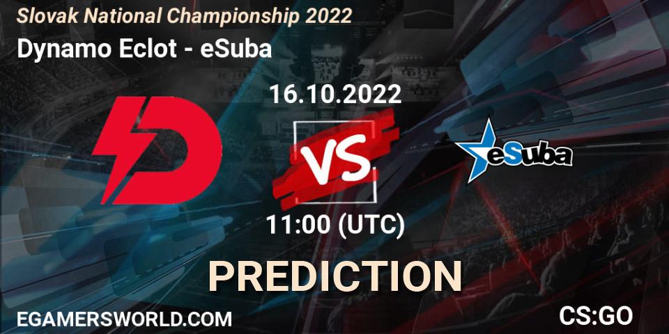 Dynamo Eclot - eSuba: прогноз. 16.10.2022 at 11:00, Counter-Strike (CS2), Slovak National Championship 2022