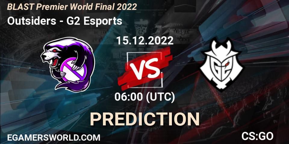 Outsiders - G2 Esports: прогноз. 15.12.22, CS2 (CS:GO), BLAST Premier World Final 2022