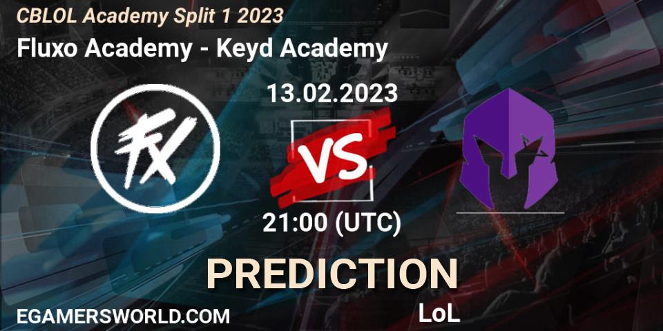 Fluxo Academy - Keyd Academy: прогноз. 13.02.2023 at 21:00, LoL, CBLOL Academy Split 1 2023