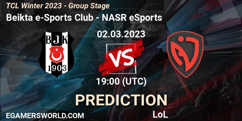 Beşiktaş e-Sports - NASR eSports: прогноз. 09.03.2023 at 19:00, LoL, TCL Winter 2023 - Group Stage