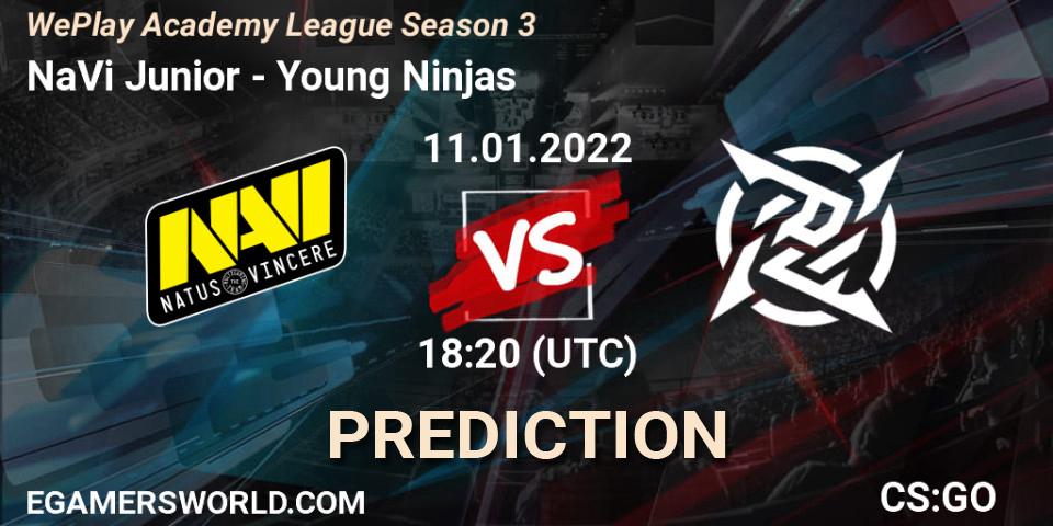 NaVi Junior - Young Ninjas: прогноз. 11.01.2022 at 18:50, Counter-Strike (CS2), WePlay Academy League Season 3
