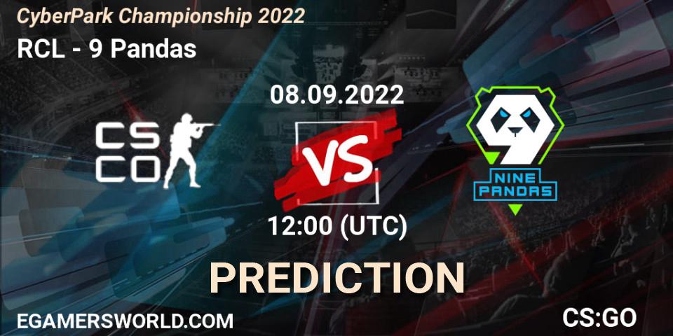 RCL - 9 Pandas: прогноз. 08.09.2022 at 12:05, Counter-Strike (CS2), CyberPark Championship 2022