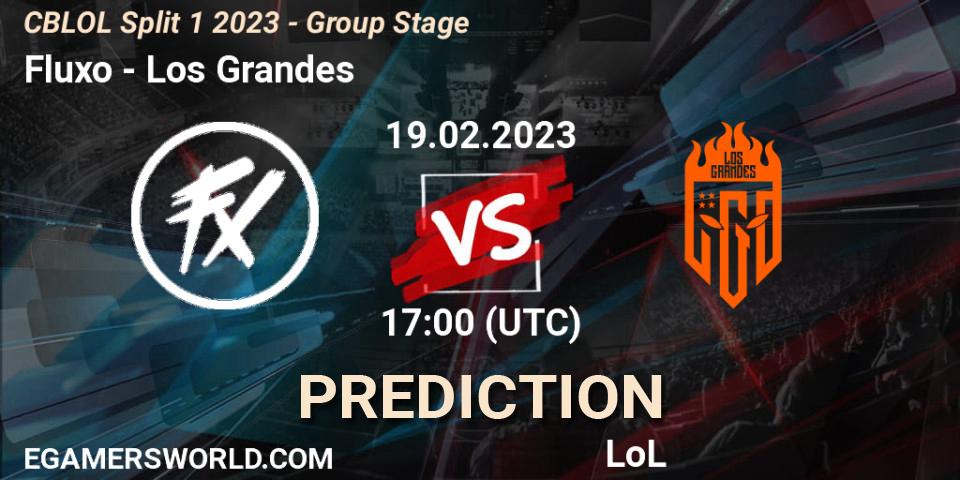 Fluxo - Los Grandes: прогноз. 19.02.2023 at 17:00, LoL, CBLOL Split 1 2023 - Group Stage