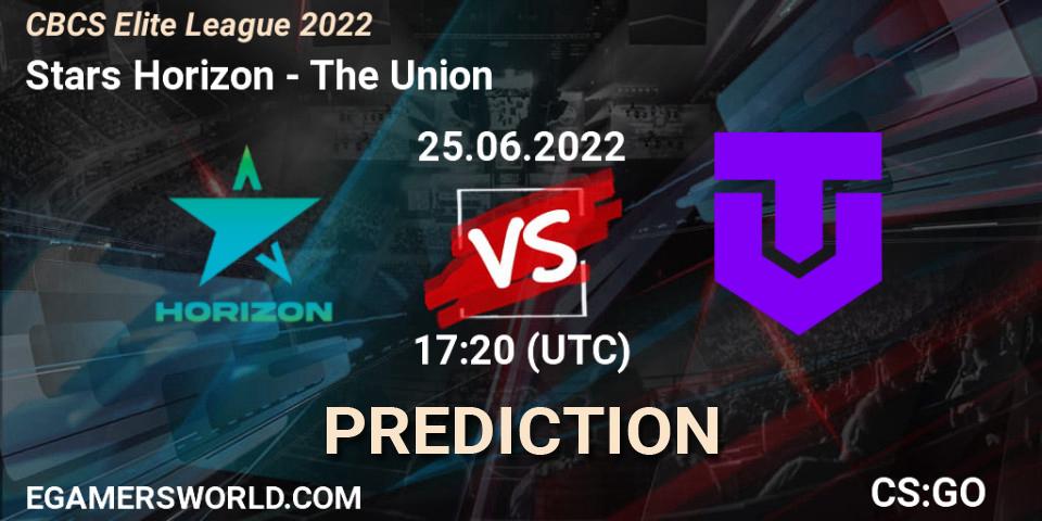 Stars Horizon - The Union: прогноз. 25.06.2022 at 17:20, Counter-Strike (CS2), CBCS Elite League 2022