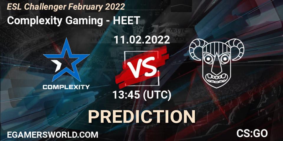 Complexity Gaming - HEET: прогноз. 11.02.2022 at 14:00, Counter-Strike (CS2), ESL Challenger February 2022