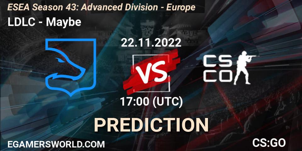 LDLC - Maybe: прогноз. 22.11.22, CS2 (CS:GO), ESEA Season 43: Advanced Division - Europe