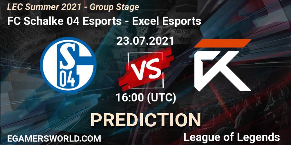 FC Schalke 04 Esports - Excel Esports: прогноз. 13.06.2021 at 15:00, LoL, LEC Summer 2021 - Group Stage