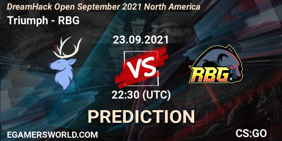 Triumph - RBG: прогноз. 23.09.2021 at 22:30, Counter-Strike (CS2), DreamHack Open September 2021 North America