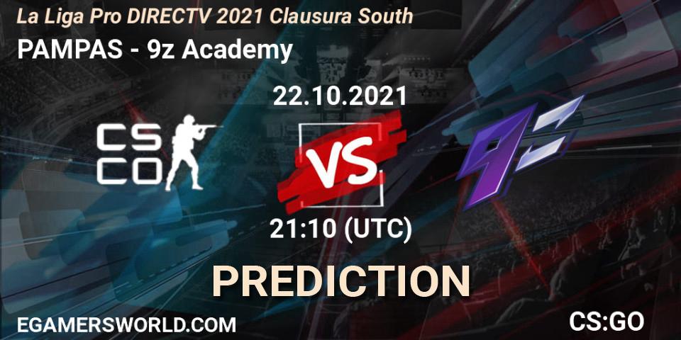 PAMPAS - 9z Academy: прогноз. 22.10.2021 at 21:10, Counter-Strike (CS2), La Liga Season 4: Sur Pro Division - Clausura