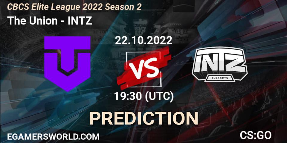 The Union - INTZ: прогноз. 22.10.22, CS2 (CS:GO), CBCS Elite League 2022 Season 2