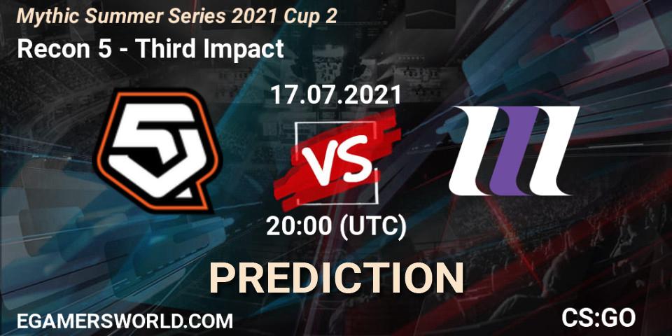 Recon 5 - Third Impact: прогноз. 17.07.21, CS2 (CS:GO), Mythic Summer Series 2021 Cup 2