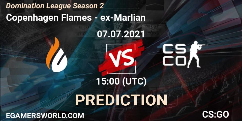 Copenhagen Flames - ex-Marlian: прогноз. 07.07.2021 at 15:00, Counter-Strike (CS2), Domination League Season 2