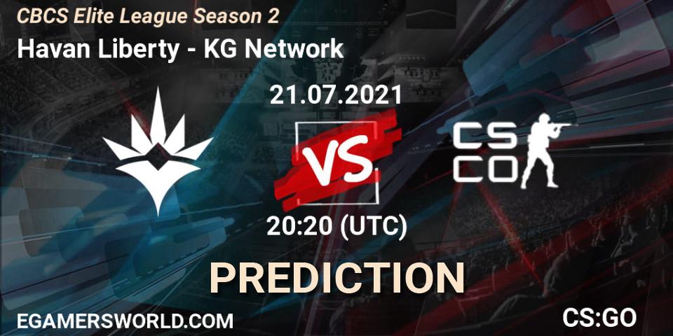 Havan Liberty - KG Network: прогноз. 21.07.2021 at 20:20, Counter-Strike (CS2), CBCS Elite League Season 2