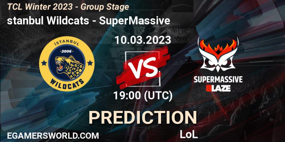 İstanbul Wildcats - SuperMassive: прогноз. 17.03.2023 at 19:00, LoL, TCL Winter 2023 - Group Stage