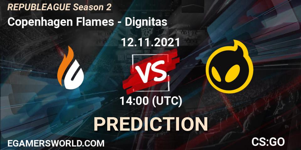 Copenhagen Flames - Dignitas: прогноз. 12.11.2021 at 15:00, Counter-Strike (CS2), REPUBLEAGUE Season 2