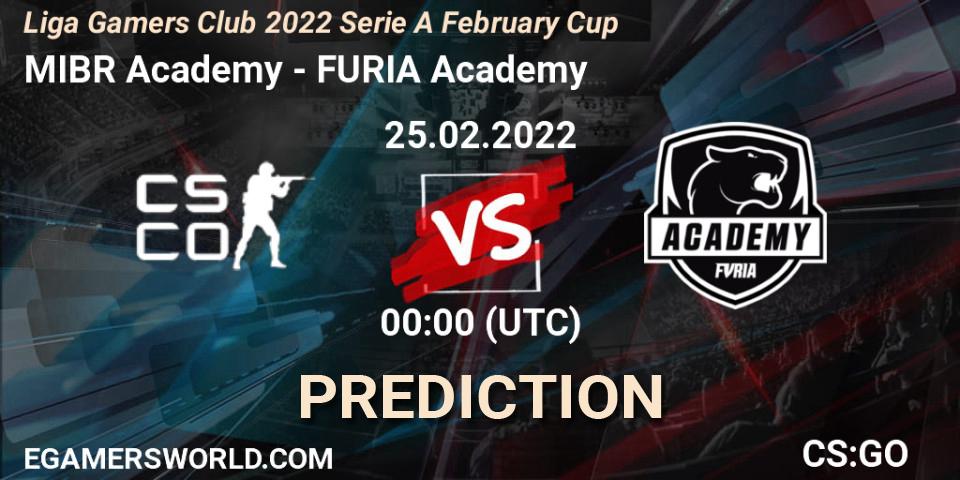MIBR Academy - FURIA Academy: прогноз. 25.02.22, CS2 (CS:GO), Liga Gamers Club 2022 Serie A February Cup