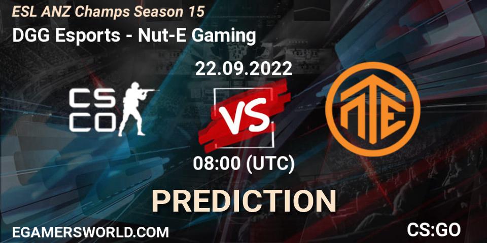 DGG Esports - Nut-E Gaming: прогноз. 22.09.2022 at 08:00, Counter-Strike (CS2), ESL ANZ Champs Season 15