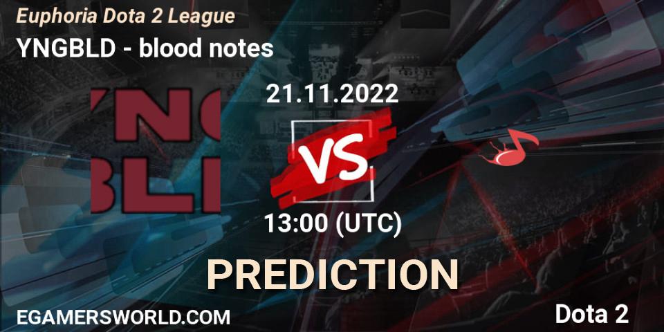 YNGBLD - blood notes: прогноз. 21.11.2022 at 13:19, Dota 2, Euphoria Dota 2 League