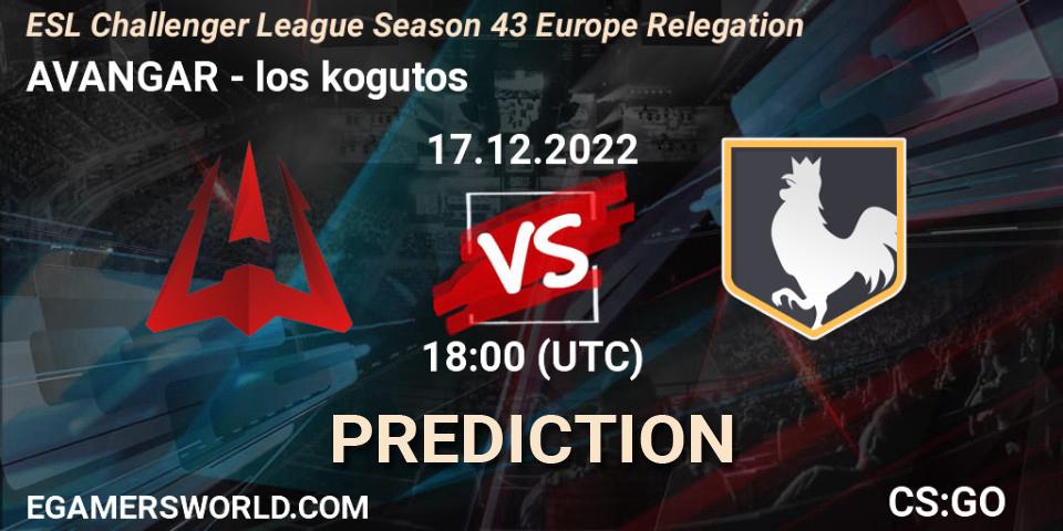 AVANGAR - los kogutos: прогноз. 17.12.22, CS2 (CS:GO), ESL Challenger League Season 43 Europe Relegation
