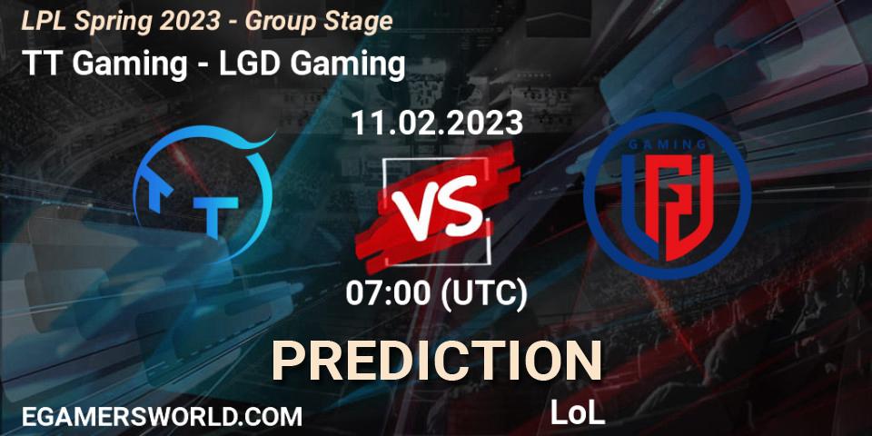 TT Gaming - LGD Gaming: прогноз. 11.02.2023 at 07:00, LoL, LPL Spring 2023 - Group Stage