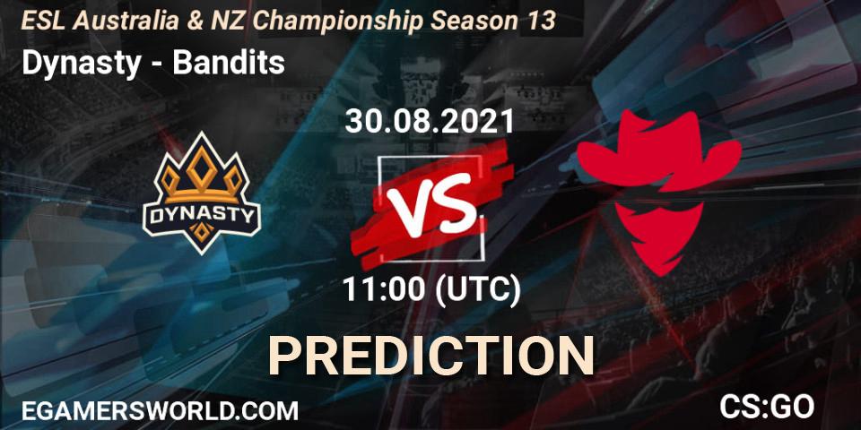 Dynasty - Bandits: прогноз. 30.08.2021 at 11:35, Counter-Strike (CS2), ESL Australia & NZ Championship Season 13