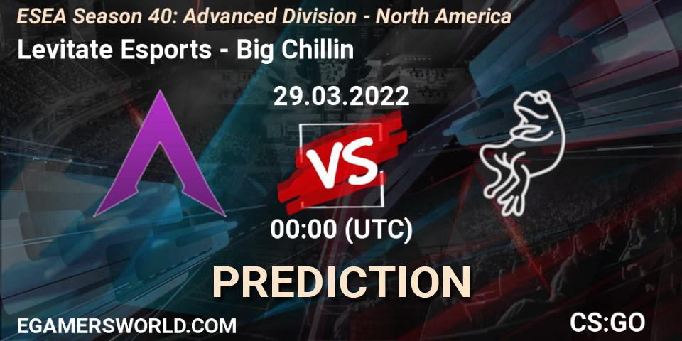 Levitate Esports - Big Chillin: прогноз. 29.03.22, CS2 (CS:GO), ESEA Season 40: Advanced Division - North America