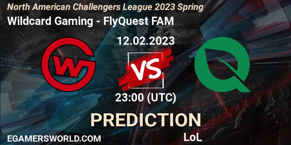 Wildcard Gaming - FlyQuest FAM: прогноз. 12.02.23, LoL, NACL 2023 Spring - Group Stage