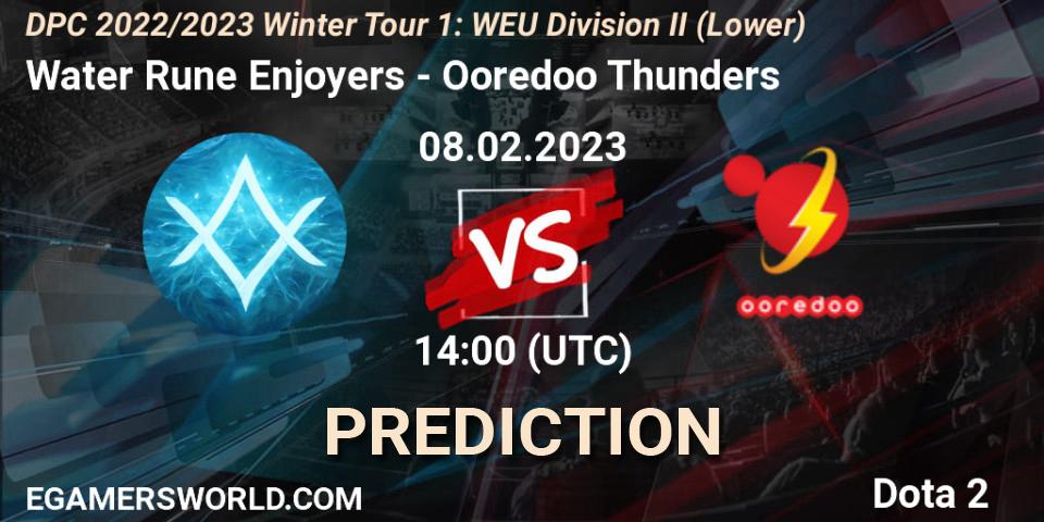 Water Rune Enjoyers - Ooredoo Thunders: прогноз. 08.02.2023 at 13:56, Dota 2, DPC 2022/2023 Winter Tour 1: WEU Division II (Lower)
