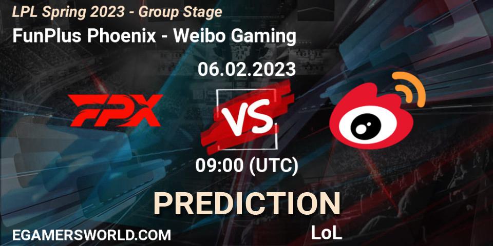 FunPlus Phoenix - Weibo Gaming: прогноз. 06.02.23, LoL, LPL Spring 2023 - Group Stage