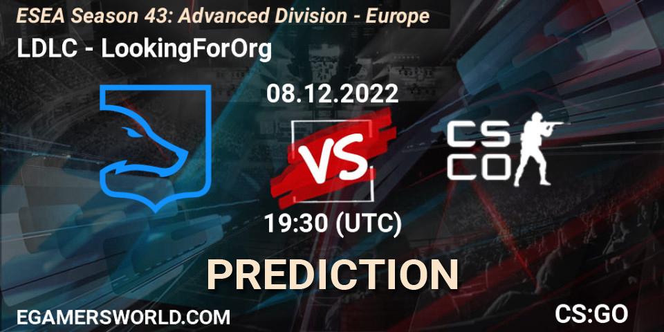 LDLC - LookingForOrg: прогноз. 08.12.22, CS2 (CS:GO), ESEA Season 43: Advanced Division - Europe