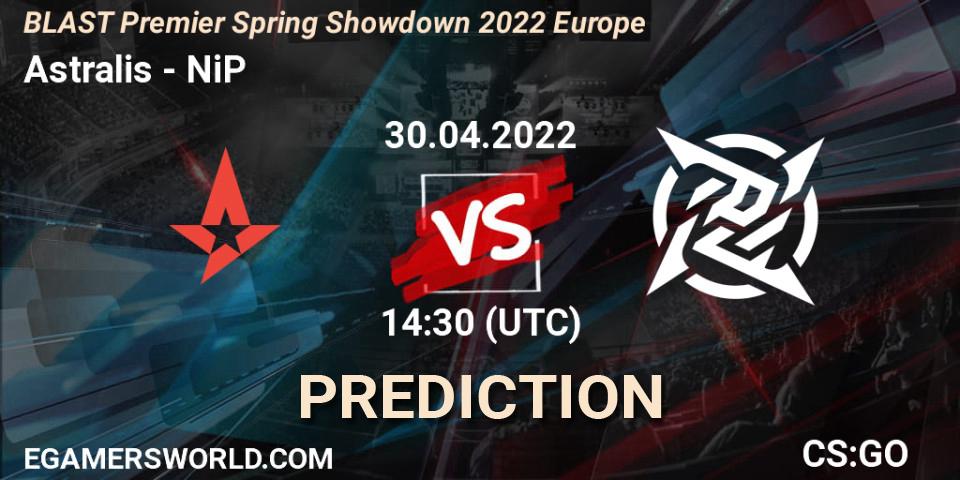 Astralis - NiP: прогноз. 30.04.2022 at 14:30, Counter-Strike (CS2), BLAST Premier Spring Showdown 2022 Europe