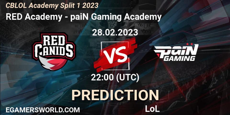 RED Academy - paiN Gaming Academy: прогноз. 28.02.23, LoL, CBLOL Academy Split 1 2023