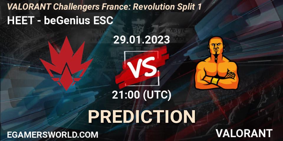 HEET - beGenius ESC: прогноз. 29.01.23, VALORANT, VALORANT Challengers 2023 France: Revolution Split 1