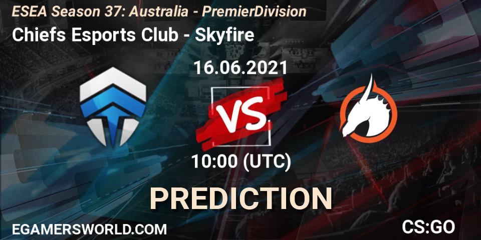 Chiefs Esports Club - Skyfire: прогноз. 16.06.21, CS2 (CS:GO), ESEA Season 37: Australia - Premier Division