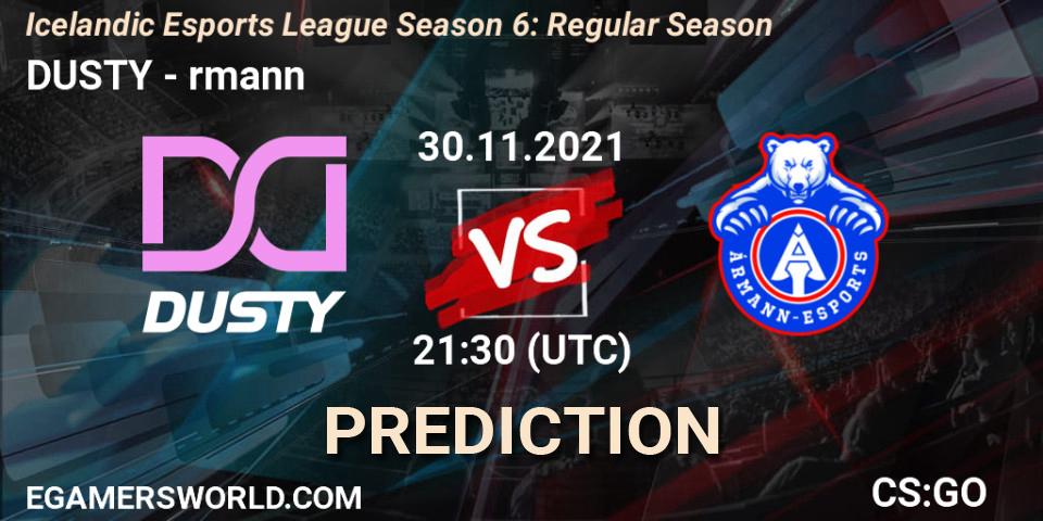 DUSTY - Ármann: прогноз. 30.11.2021 at 21:30, Counter-Strike (CS2), Icelandic Esports League Season 6: Regular Season