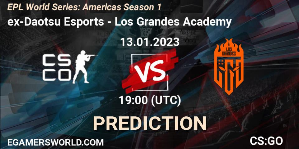 ex-Daotsu Esports - Los Grandes Academy: прогноз. 13.01.2023 at 19:00, Counter-Strike (CS2), EPL World Series: Americas Season 1