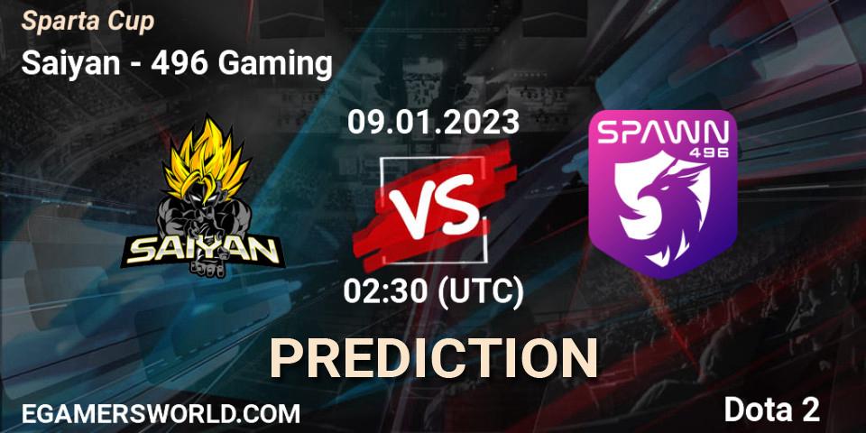 Saiyan - 496 Gaming: прогноз. 12.01.23, Dota 2, Sparta Cup