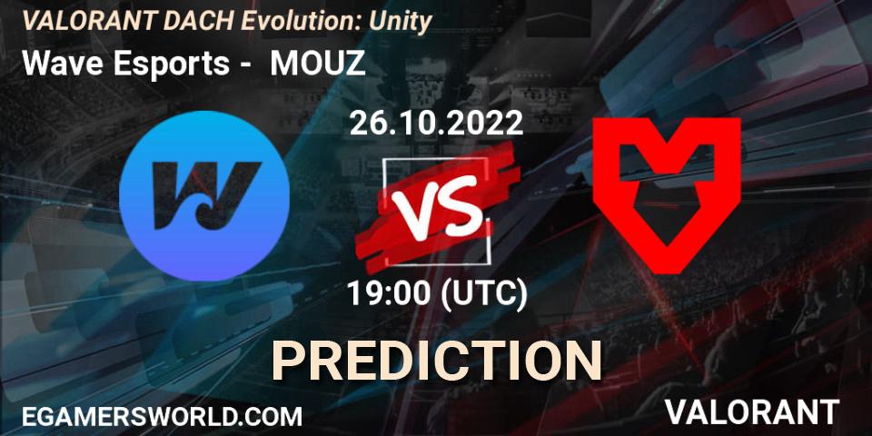 Wave Esports - MOUZ: прогноз. 26.10.2022 at 19:25, VALORANT, VALORANT DACH Evolution: Unity