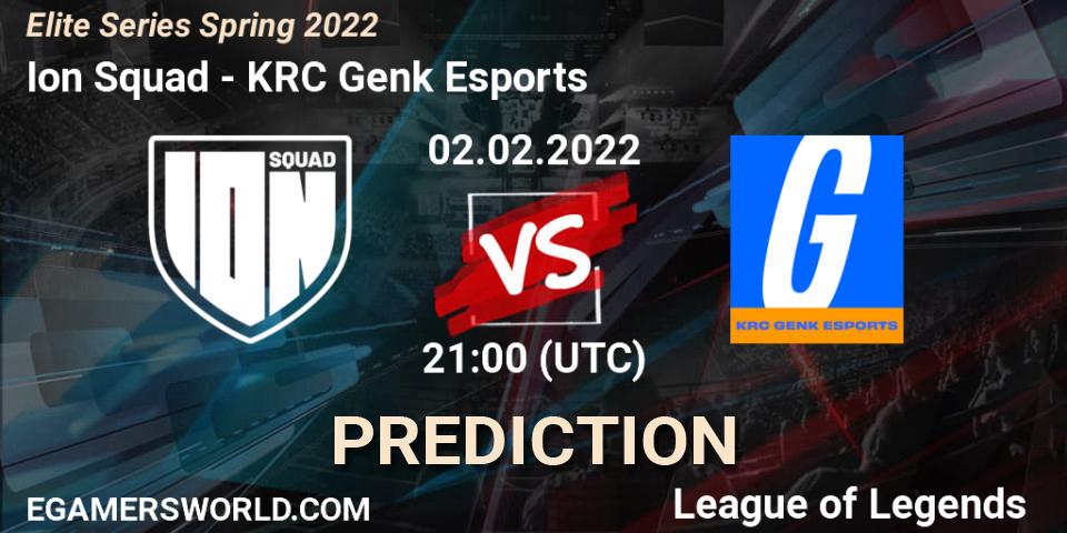 Ion Squad - KRC Genk Esports: прогноз. 02.02.2022 at 21:00, LoL, Elite Series Spring 2022