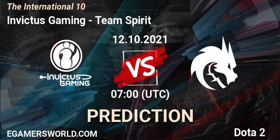 Invictus Gaming - Team Spirit: прогноз. 12.10.2021 at 07:55, Dota 2, The Internationa 2021