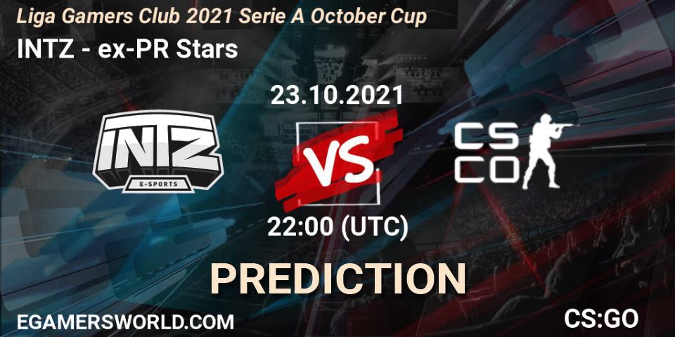 INTZ - ex-PR Stars: прогноз. 23.10.2021 at 22:00, Counter-Strike (CS2), Liga Gamers Club 2021 Serie A October Cup