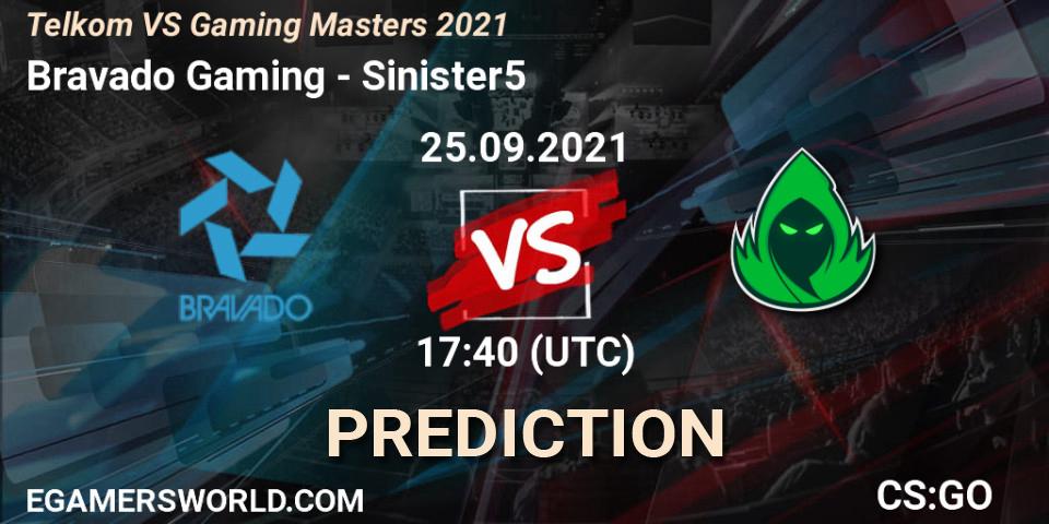 Bravado Gaming - Sinister5: прогноз. 25.09.2021 at 17:40, Counter-Strike (CS2), Telkom VS Gaming Masters 2021
