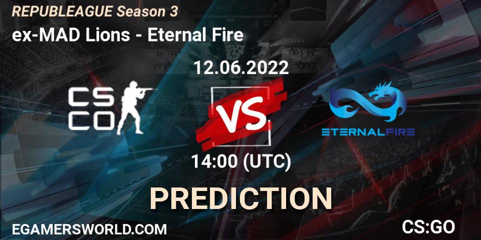ex-MAD Lions - Eternal Fire: прогноз. 12.06.2022 at 14:00, Counter-Strike (CS2), REPUBLEAGUE Season 3