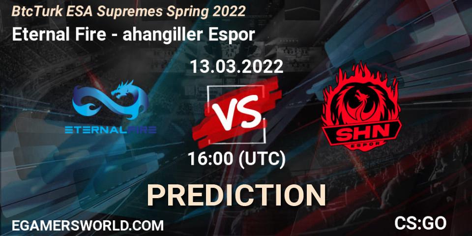 Eternal Fire - Şahangiller Espor: прогноз. 13.03.2022 at 16:00, Counter-Strike (CS2), BtcTurk ESA Supremes Spring 2022