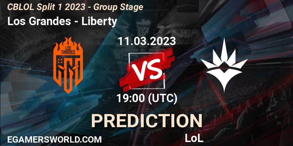 Los Grandes - Liberty: прогноз. 11.03.2023 at 19:10, LoL, CBLOL Split 1 2023 - Group Stage