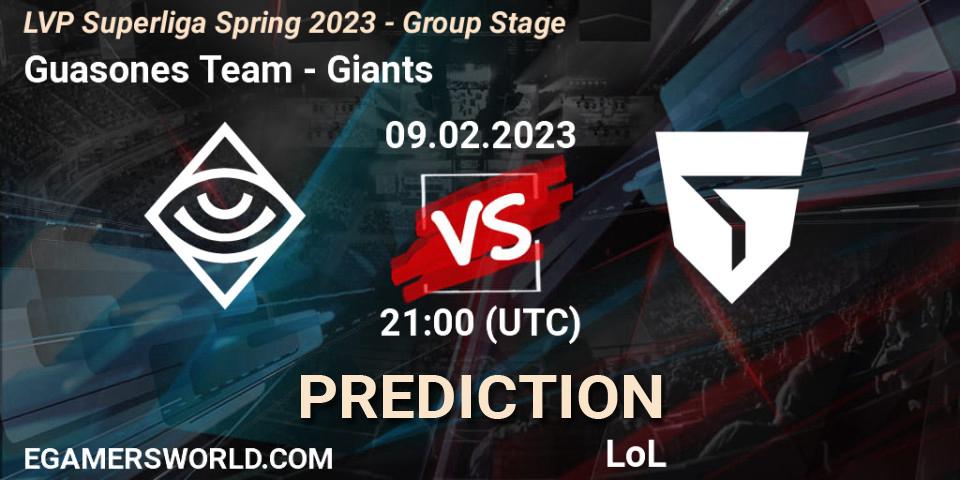Guasones Team - Giants: прогноз. 09.02.23, LoL, LVP Superliga Spring 2023 - Group Stage