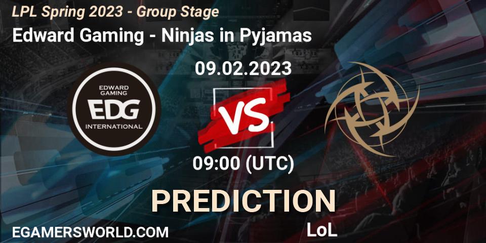Edward Gaming - Ninjas in Pyjamas: прогноз. 09.02.23, LoL, LPL Spring 2023 - Group Stage