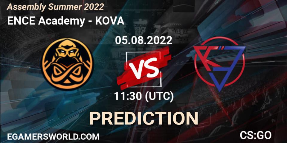 ENCE Academy - KOVA: прогноз. 05.08.2022 at 11:30, Counter-Strike (CS2), Assembly Summer 2022
